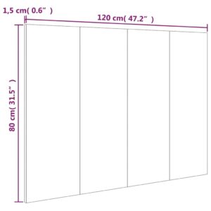 Κεφαλάρι Κρεβατιού Sonoma Δρυς 120x1