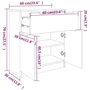 Ντουλάπι Sonoma Δρυς 60 x 30 x 70 εκ. από Επεξεργασμένο Ξύλο