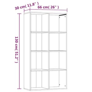 Βιβλιοθήκη/Βοηθητικό Ντουλάπι Γκρι sonoma 66x30x130εκ Επεξ Ξύλο