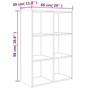 Βιβλιοθήκη/Βοηθητικό Ντουλάπι Καφέ Δρυς 66x30x98 εκ Επεξ Ξύλο