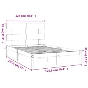 Πλαίσιο Κρεβατιού 120 x 190 εκ. από Μασίφ Ξύλο 4FT Small Double