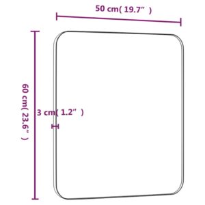 Καθρέφτης Επιτοίχιος Ορθογώνιος Χρυσός 50 x 60 εκ.