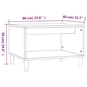 Τραπεζάκι Σαλονιού Μαύρο 60x40x50 εκ. από Επεξεργασμένο Ξύλο