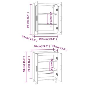 Ντουλάπι Καφέ δρυς 70x34x180 από Επεξεργασμένο Ξύλο