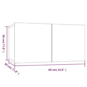 Έπιπλα Τηλεόρασης 8 τεμ. Καφέ Δρυς 60x30x30 εκ. Επεξεργ. Ξύλο