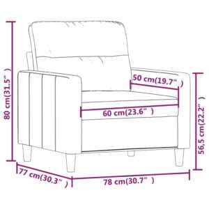 Πολυθρόνα Taupe 60 εκ. Υφασμάτινη