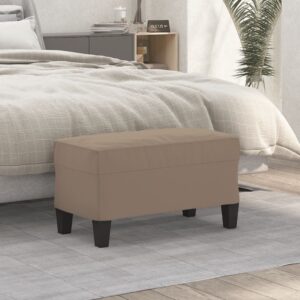 Πάγκος Taupe 70 x 35 x 41 εκ. από Ύφασμα Μικροϊνών