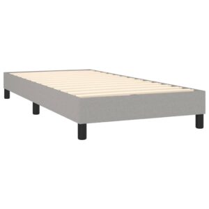 Πλαίσιο Κρεβατιού Boxspring Ανοιχτό Γκρι 90x200 εκ. Υφασμάτινο