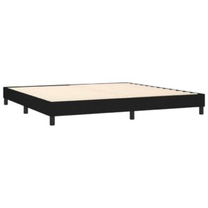 Πλαίσιο Κρεβατιού Boxspring Μαύρο 200x200 εκ. Υφασμάτινο