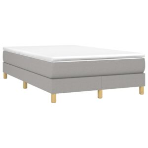 Πλαίσιο Κρεβατιού Boxspring Ανοιχτό Γκρι 120x200 εκ. Υφασμάτινο