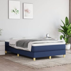 Πλαίσιο Κρεβατιού Boxspring Μπλε 120x200 εκ. Υφασμάτινο