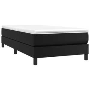 Πλαίσιο Κρεβατιού Boxspring Μαύρο 90x190 εκ. Συνθετικό Δέρμα