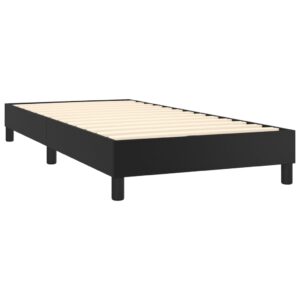 Πλαίσιο Κρεβατιού Boxspring Μαύρο 90x190 εκ. Συνθετικό Δέρμα