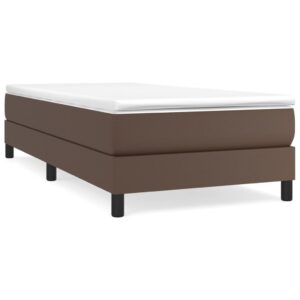 Πλαίσιο Κρεβατιού Boxspring Καφέ 90x190 εκ. Συνθετικό Δέρμα