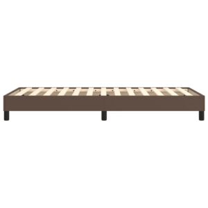 Πλαίσιο Κρεβατιού Boxspring Καφέ 90x190 εκ. Συνθετικό Δέρμα