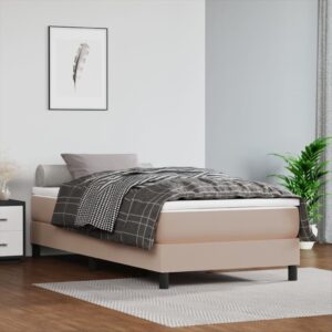 Πλαίσιο Κρεβατιού Boxspring Καπουτσίνο 90x190 εκ. Συνθετ. Δέρμα