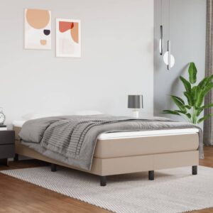 Πλαίσιο Κρεβατιού Boxspring Καπουτσίνο 120x200εκ. Συνθετ. Δέρμα