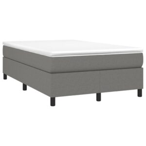 Πλαίσιο Κρεβατιού Boxspring Σκούρο Γκρι 120x200 εκ. Υφασμάτινο