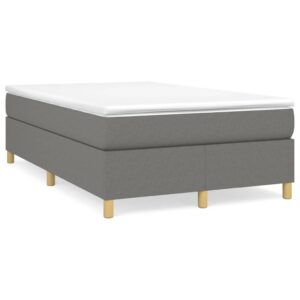 Πλαίσιο Κρεβατιού Boxspring Σκούρο Γκρι 120x200 εκ. Υφασμάτινο