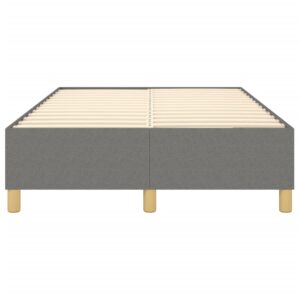 Πλαίσιο Κρεβατιού Boxspring Σκούρο Γκρι 120x200 εκ. Υφασμάτινο