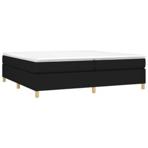 Πλαίσιο Κρεβατιού Boxspring Μαύρο 200x200 εκ. Υφασμάτινο