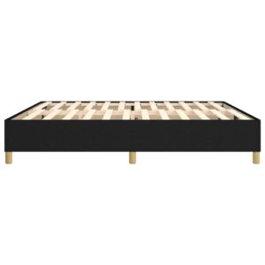 Πλαίσιο Κρεβατιού Boxspring Μαύρο 200x200 εκ. Υφασμάτινο