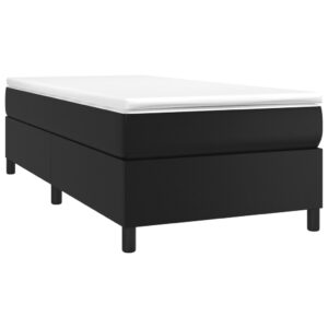 Πλαίσιο Κρεβατιού Boxspring Μαύρο 90x190 εκ. Συνθετικό Δέρμα