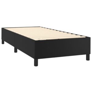 Πλαίσιο Κρεβατιού Boxspring Μαύρο 90x190 εκ. Συνθετικό Δέρμα