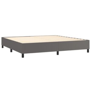 Πλαίσιο Κρεβατιού Boxspring Γκρι 200x200 εκ. Συνθετικό Δέρμα