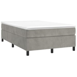 Πλαίσιο Κρεβατιού Boxspring Ανοιχτό Γκρι 120x200 εκ. Βελούδινο