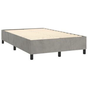 Πλαίσιο Κρεβατιού Boxspring Ανοιχτό Γκρι 120x200 εκ. Βελούδινο