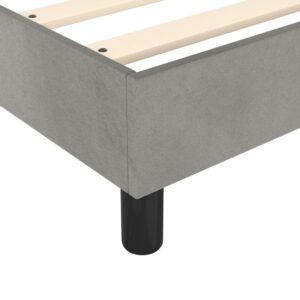 Πλαίσιο Κρεβατιού Boxspring Ανοιχτό Γκρι 120x200 εκ. Βελούδινο