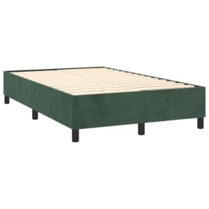 Πλαίσιο Κρεβατιού Boxspring Σκούρο Πράσινο 120x200 εκ Βελούδινο