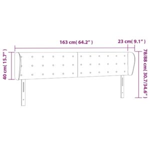 Κεφαλάρι με Πτερύγια Λευκό 163x23x78/88 εκ. Συνθετικό Δέρμα