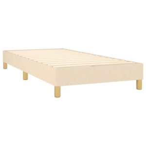 Κρεβάτι Boxspring με Στρώμα Κρεμ 90x200 εκ.Υφασμάτινο