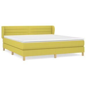 Κρεβάτι Boxspring με Στρώμα Πράσινο 160x200 εκ.Υφασμάτινο