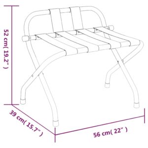 Ράφι Αποσκευών με Πλάτη Μαύρο 56 x 39 x 52 εκ.