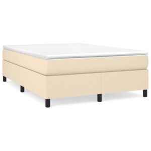 Κρεβάτι Boxspring με Στρώμα Κρεμ 140x200 εκ. Υφασμάτινο