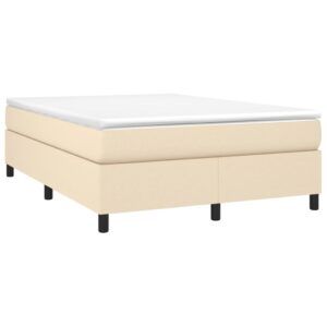 Κρεβάτι Boxspring με Στρώμα Κρεμ 140x200 εκ. Υφασμάτινο