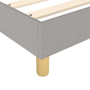 Κρεβάτι Boxspring με Στρώμα Ανοιχτό Γκρι 180x200 εκ. Υφασμάτινο