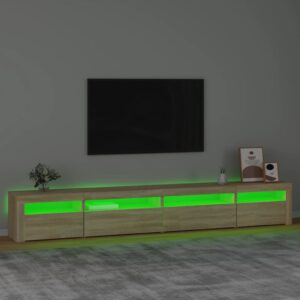 Έπιπλο Τηλεόρασης με LED Sonoma Δρυς 270x35x40 εκ.