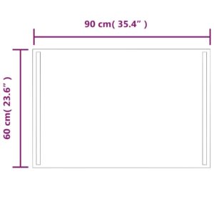 Καθρέφτης Μπάνιου με LED 60x90 εκ.