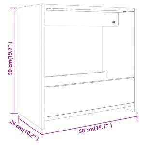 Βοηθητικό Τραπέζι Καπνιστή Δρυς 50x26x50 εκ. Επεξεργασμένο Ξύλο