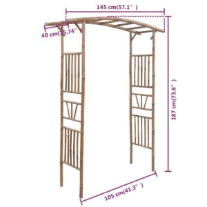 Πέργκολα / Αψίδα 145 x 40 x 187 εκ. από Μπαμπού