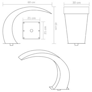 Σιντριβάνι Καταρράκτης Πισίνας 45 x 30 x 60 εκ. από Ανοξείδωτο Ατσάλι