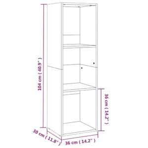 Βιβλιοθήκη/Έπιπλο TV Sonoma Δρυς 36x30x114 εκ. από Μοριοσανίδα