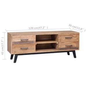 Έπιπλο Τηλεόρασης 120 x 30 x 45 εκ. από Μασίφ Ξύλο Teak