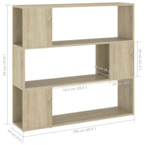 Βιβλιοθήκη/Διαχωριστικό Χώρου Sonoma Δρυς 100 x 24 x 94 εκ.