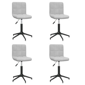 3087667  Swivel Dining Chairs 4 pcs Light Grey Velvet (334429×2)