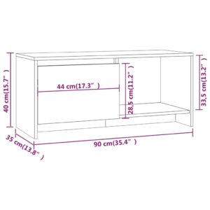 Έπιπλο Τηλεόρασης Γυαλιστερό Λευκό 90 x 35 x 40 εκ. Μοριοσανίδα